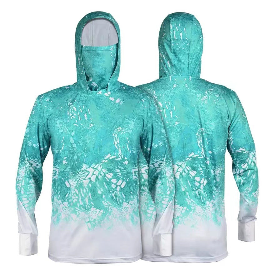UPF50+ UV Protection Cycling SuitsLight Ice Silk Sunscreen SuitsFace MaskRiding Hooded Bibs, Lure Fishing Suits - SURPHY