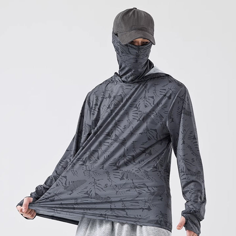 UPF50+ UV Protection Cycling SuitsLight Ice Silk Sunscreen SuitsFace MaskRiding Hooded Bibs, Lure Fishing Suits - SURPHY