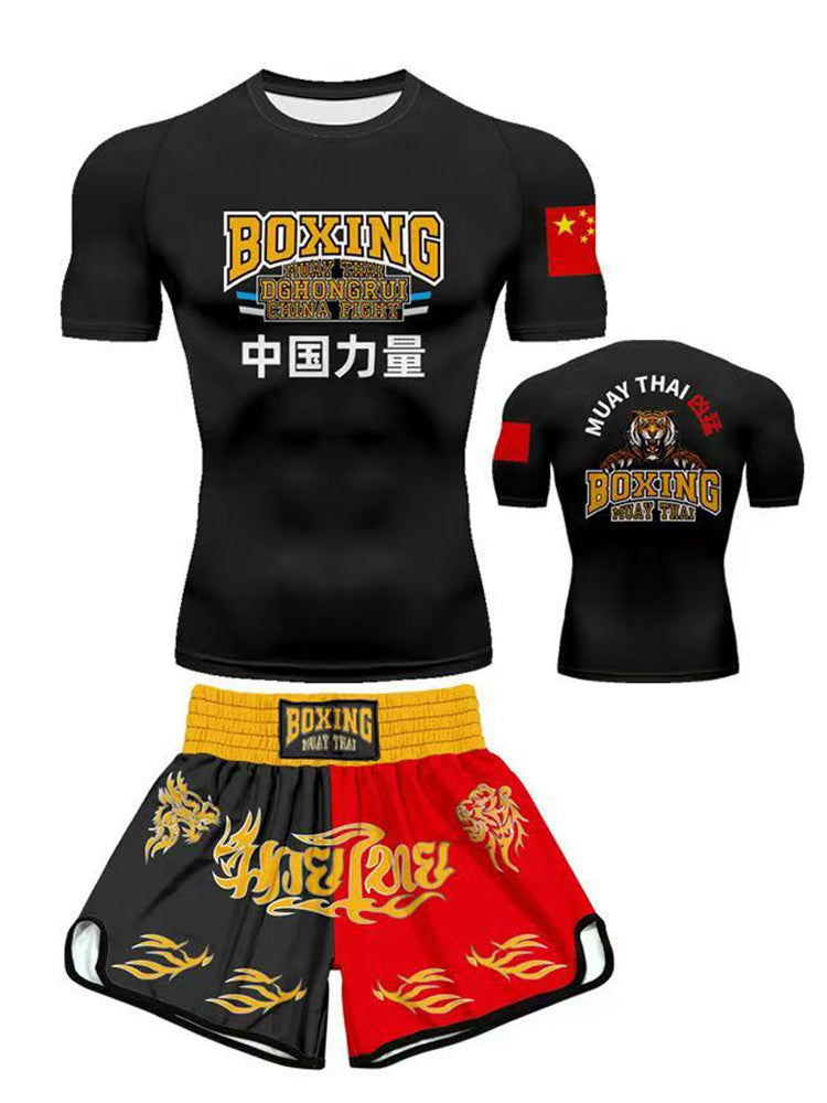 Customized Clothes for Sanda Boxing Fighting Suit Fight Suit Clothes Muay Thai Shorts Boys and Girls Martial Arts Training Clothing - SURPHY