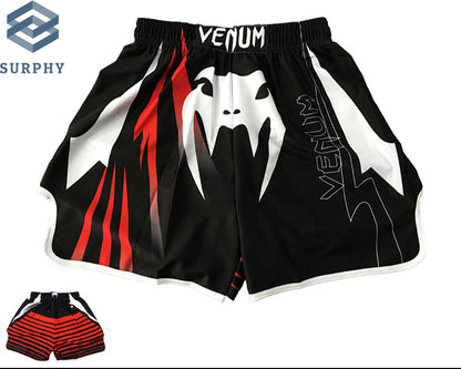 Venom Training Suit UFC Set Men's Boxing Compression Quick-Dry Clothing Muay Thai Fighting Short Sleeve Shorts Gym Combat - SURPHY