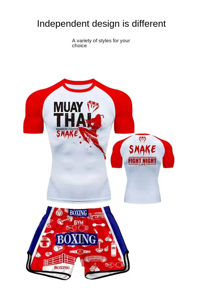 Quick-Dry High-Elastic Boxing Training Suit Muay Thai Mixed Martial Arts Fighting Suit - SURPHY