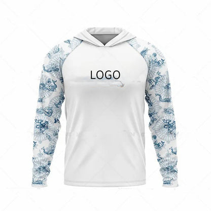 Ocean Fishing Suits Summer Sun Protection Long Sleeve Fishing Suits UV Protection Hooded Fishing Suits UPF50 + SURPHY