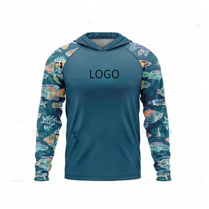 Ocean Fishing Suits Summer Sun Protection Long Sleeve Fishing Suits UV Protection Hooded Fishing Suits UPF50 + SURPHY