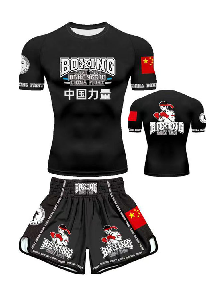Custom Sanda Suit Boxing Fighting Suit Combat Set Clothes Muay Thai Shorts Men Women Children Martial Arts Training Clothing - SURPHY