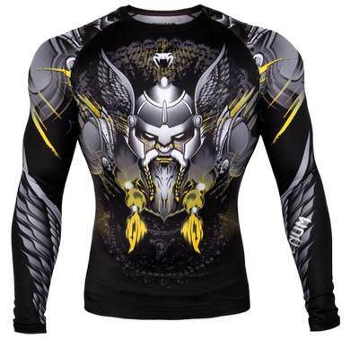 Boxing Shirt Muay Thai Tight Long Sleeve Fitness Training Combat Running Fighting T-Shirt Martial Arts Sportswear Venom Top - SURPHY