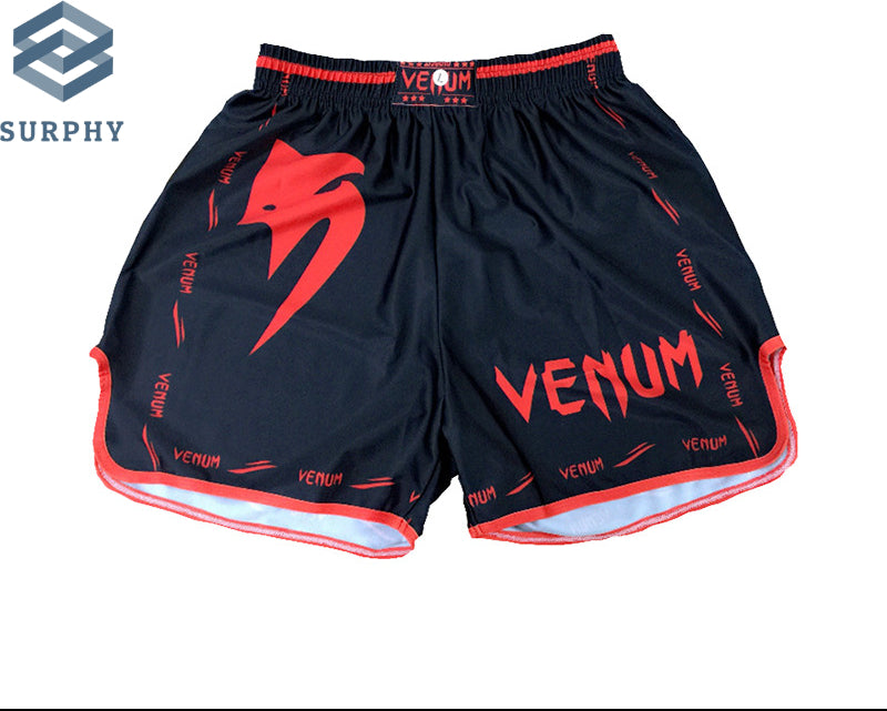 Venom Training Suit UFC Set Men's Boxing Compression Quick-Dry Clothing Muay Thai Fighting Short Sleeve Shorts Gym Combat - SURPHY