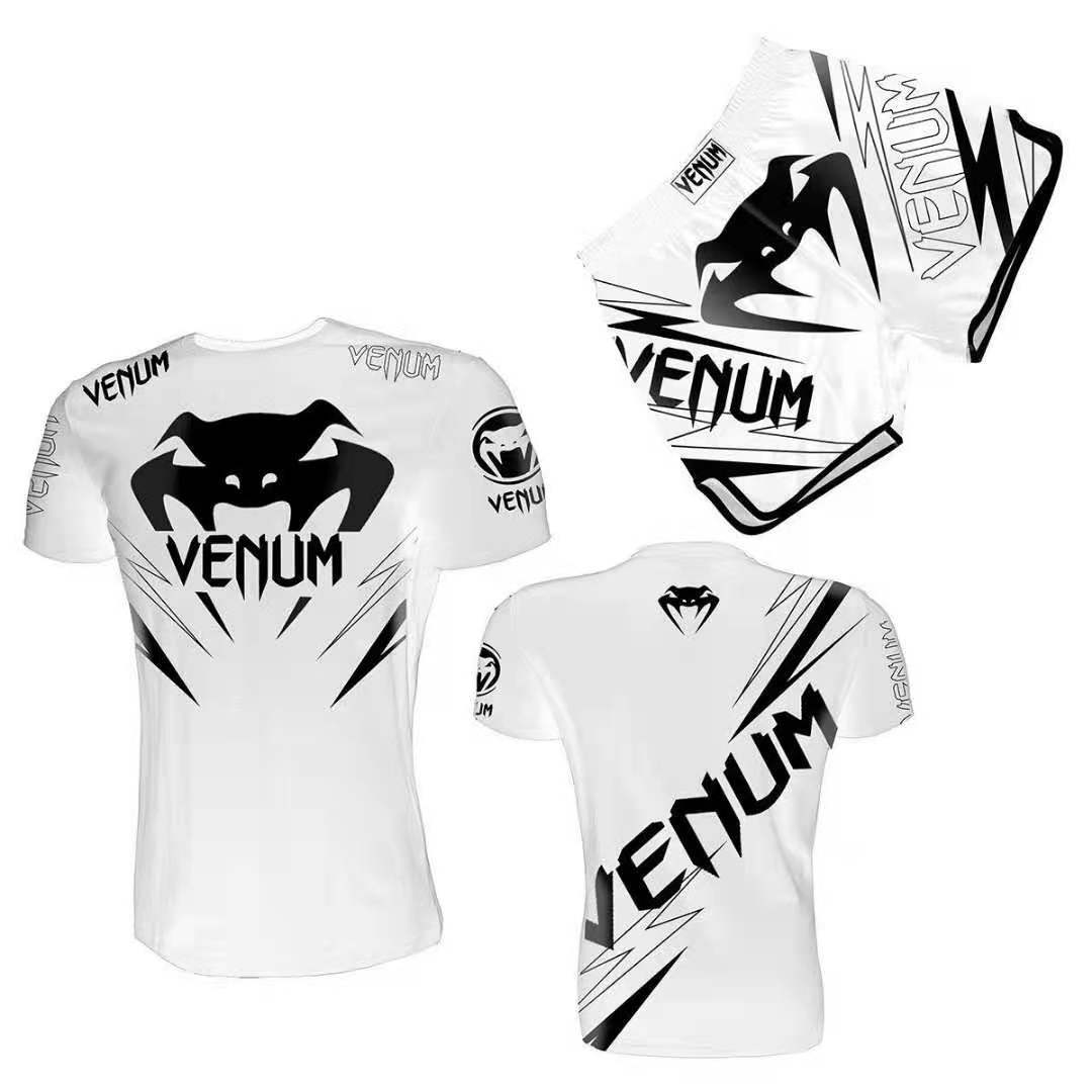 Training Wear UFC Suit Men's Boxing Tight Quick Drying Clothes Thai Boxing Short Sleeve Shorts Gym Fighting - SURPHY