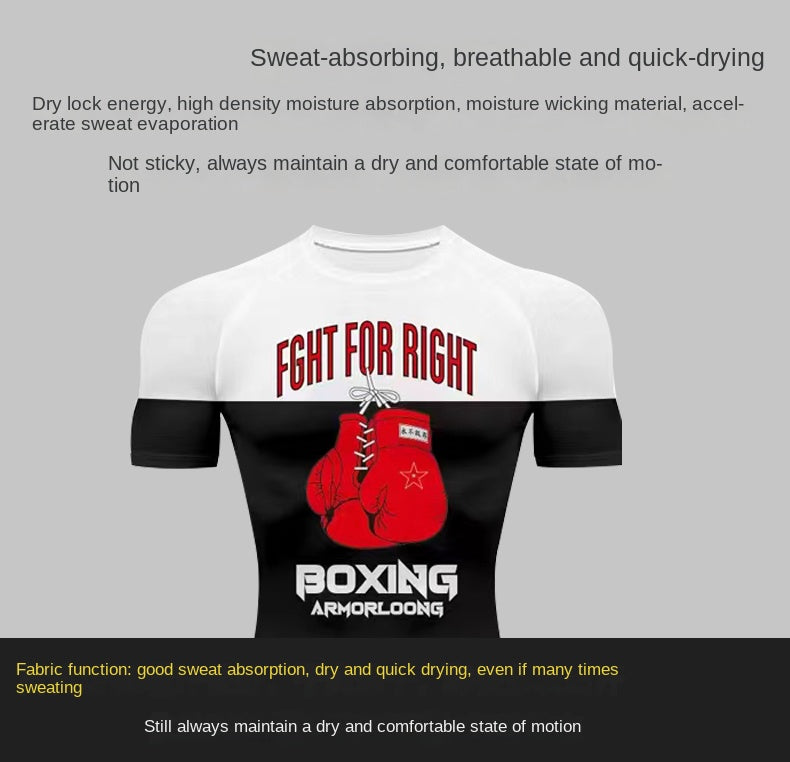 Quick-Dry High-Elastic Boxing Training Suit Muay Thai Mixed Martial Arts Fighting Suit - SURPHY