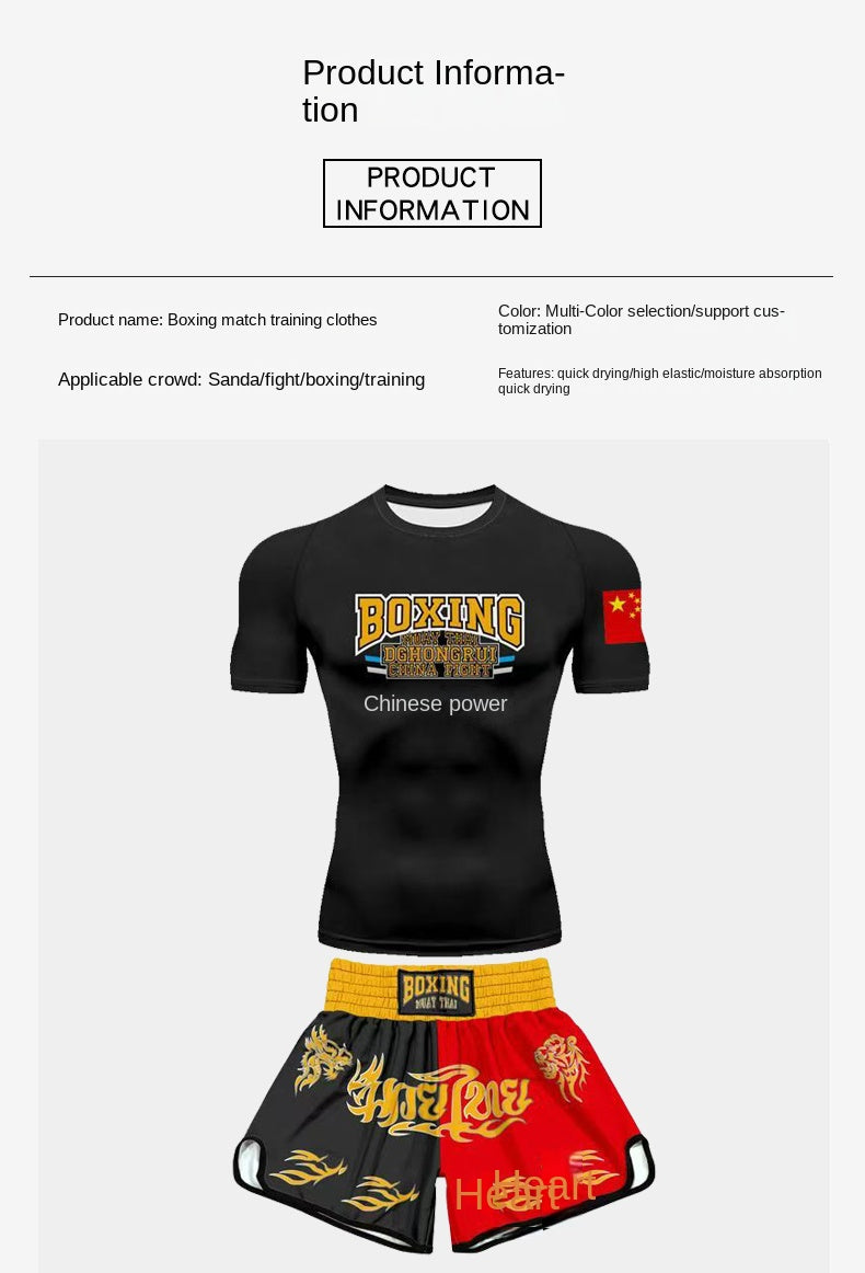 Customized Clothes for Sanda Boxing Fighting Suit Fight Suit Clothes Muay Thai Shorts Boys and Girls Martial Arts Training Clothing - SURPHY