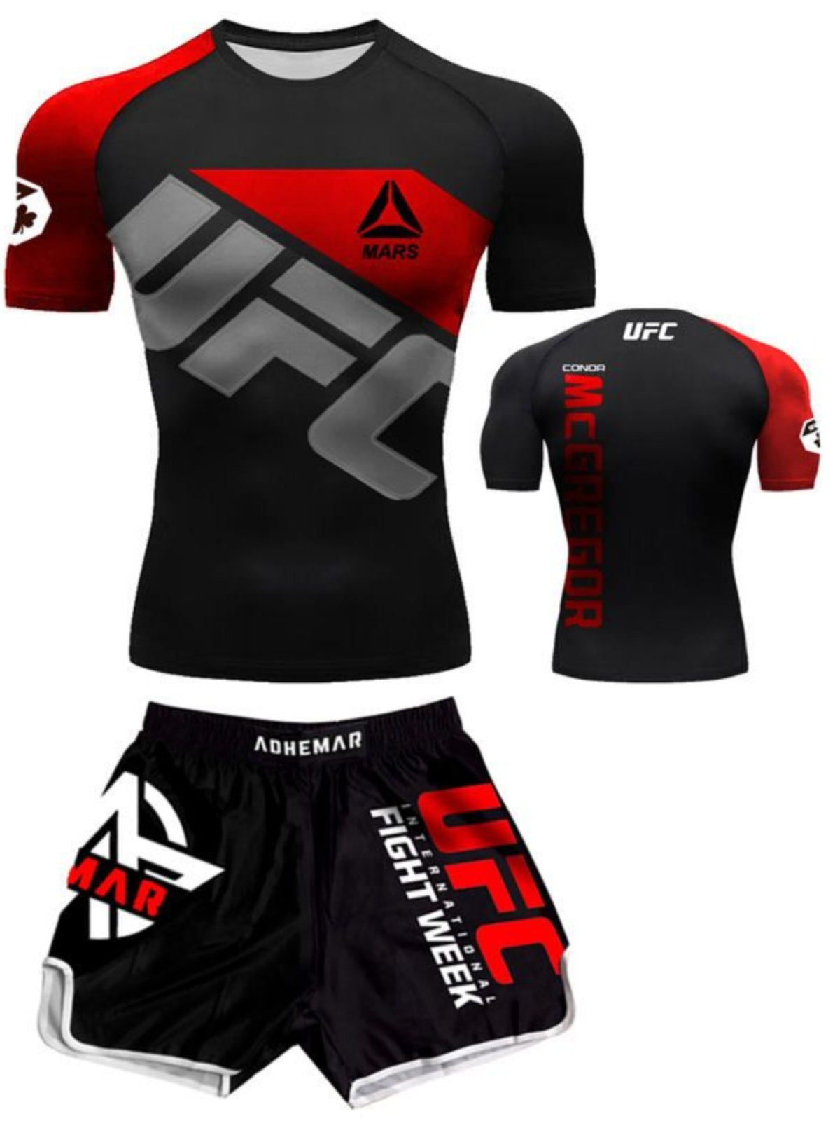 Boxing Training Wear Muay Thai Boxing Clothes Shorts Men's UFC Sanda Quick-Drying Short-Sleeved T-shirt Customization - SURPHY