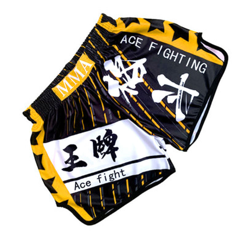 Boxing training clothes Muay Thai shorts men/women/children UFC Sanda fighting MMA children's short-sleeved T-shirt suit customization - SURPHY