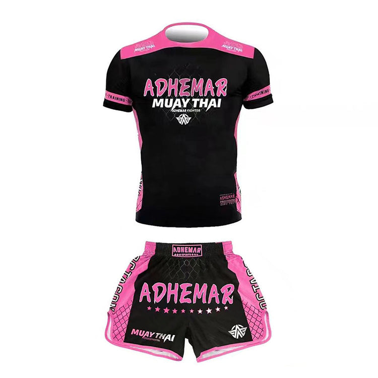 Customized Professional Children's Comprehensive Fighting Suit Boxing Sanda Training Wear Free Muay Thai Boxing Clothes Short Sleeve Two-Piece Suit - SURPHY