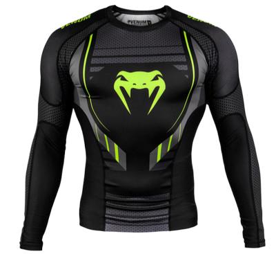 Boxing Shirt Muay Thai Tight Long Sleeve Fitness Training Combat Running Fighting T-Shirt Martial Arts Sportswear Venom Top - SURPHY