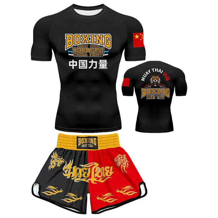 Custom Sanda Suit Boxing Fighting Suit Combat Set Clothes Muay Thai Shorts Men Women Children Martial Arts Training Clothing - SURPHY