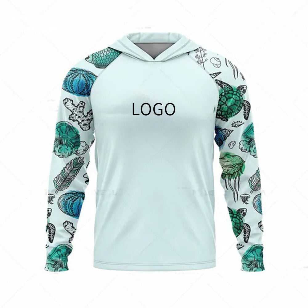 Ocean Fishing Suits Summer Sun Protection Long Sleeve Fishing Suits UV Protection Hooded Fishing Suits UPF50 + SURPHY