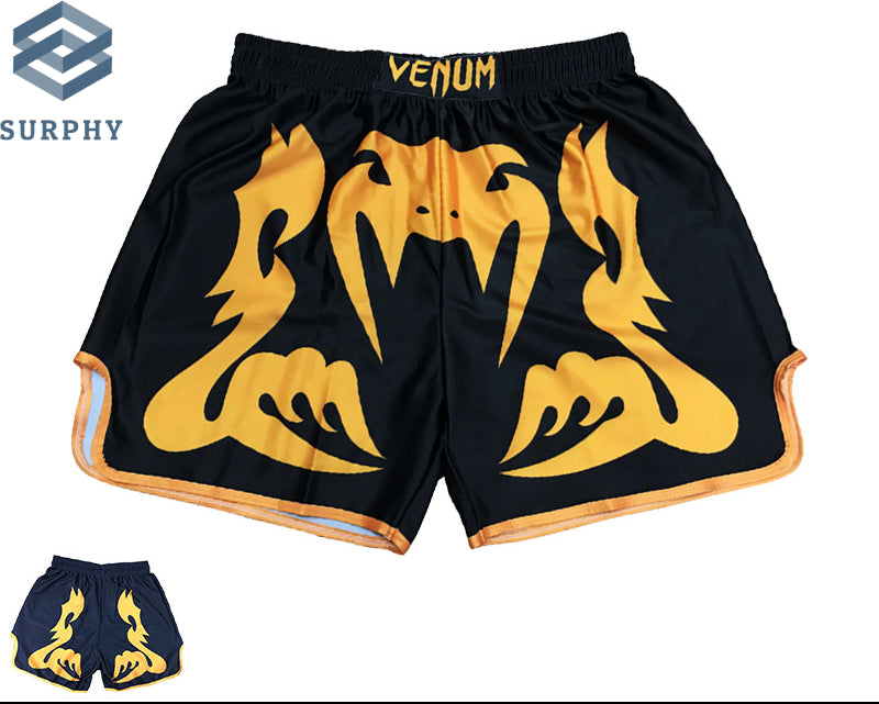 Venom Training Suit UFC Set Men's Boxing Compression Quick-Dry Clothing Muay Thai Fighting Short Sleeve Shorts Gym Combat - SURPHY