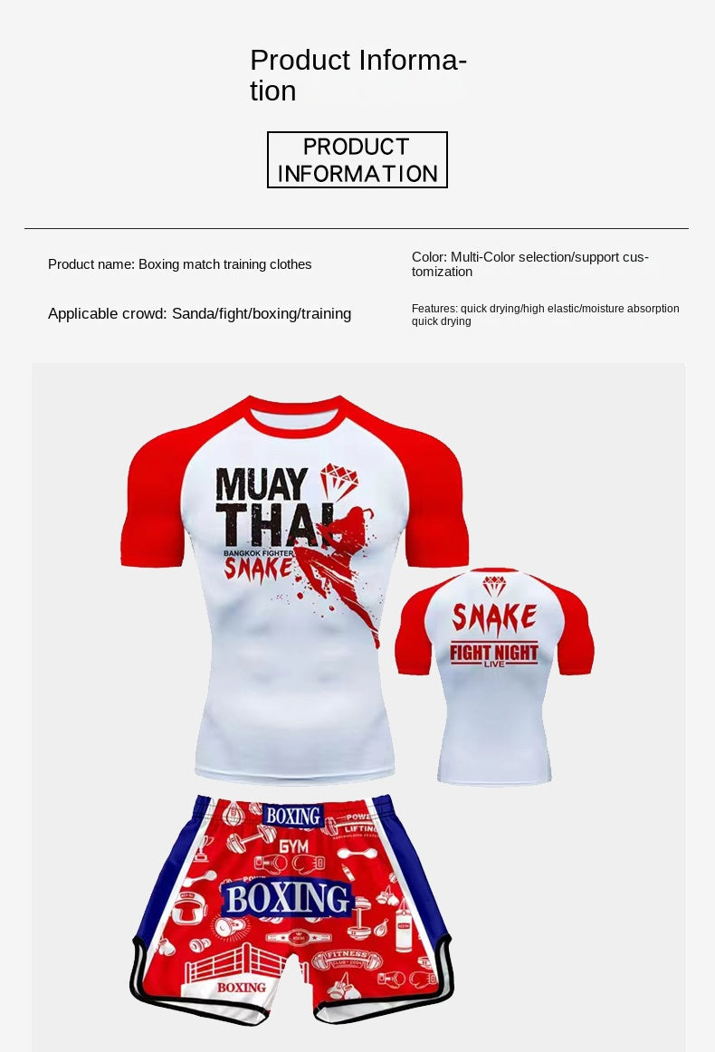 Quick-Dry High-Elastic Boxing Training Suit Muay Thai Mixed Martial Arts Fighting Suit - SURPHY