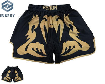 Venom Training Suit UFC Set Men's Boxing Compression Quick-Dry Clothing Muay Thai Fighting Short Sleeve Shorts Gym Combat - SURPHY