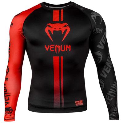 Boxing Shirt Muay Thai Tight Long Sleeve Fitness Training Combat Running Fighting T-Shirt Martial Arts Sportswear Venom Top - SURPHY