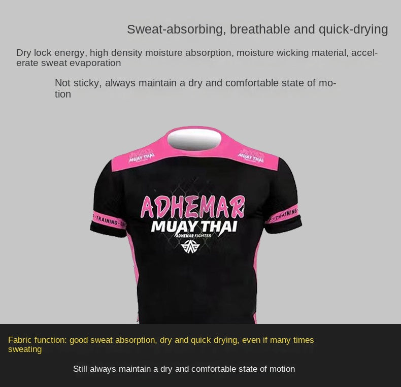 Customized Professional Children's Comprehensive Fighting Suit Boxing Sanda Training Wear Free Muay Thai Boxing Clothes Short Sleeve Two-Piece Suit - SURPHY